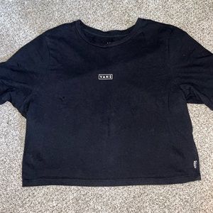 MOVING SALE! Black vans crop top